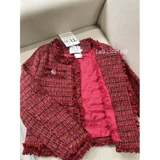 (SẴN) Set dạ tweed đỏ MVV