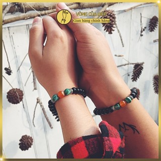 Vòng cặp đá Agate được chọn màu theo mệnh phong thuỷ, thiết kế trẻ trung độc đáo ý nghĩa