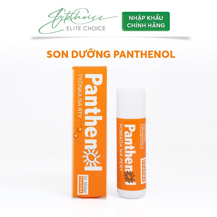 Son dưỡng không màu Panthenol B5 Dr Muller thỏi 4,4gr phục hồi môi khô, giúp môi mềm mại [Nhập khẩu Châu Âu]