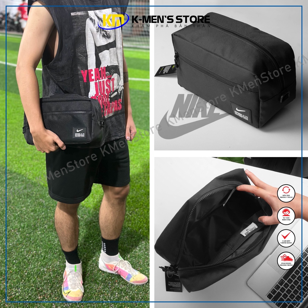 Túi đựng giày thể thao bóng đá đa năng NIKE DRY chất liệu vải poli hãng chống thấm thuận tiện đi chơi du lịch thể thao