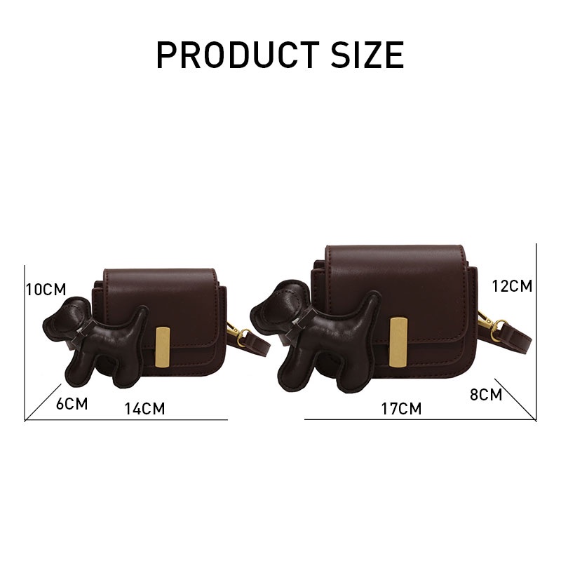 Mischa Túi Xách Da PU Đeo Vai Hình Vuông Màu Trơn Dễ Phối Đồ Hợp Thời Trang