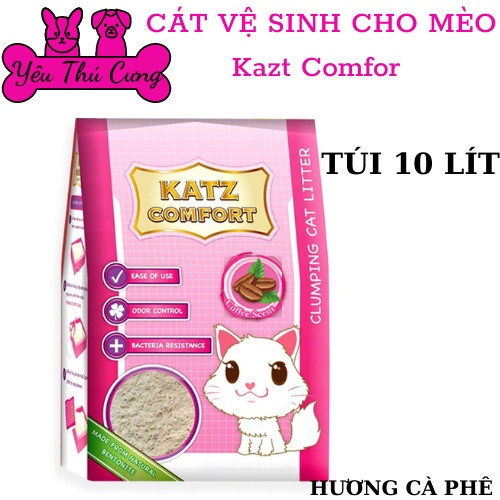 Cát vệ sinh cho Mèo Katz Comfort nhập khẩu Thái Lan túi 10L-5l-YÊU THÚ CƯNG