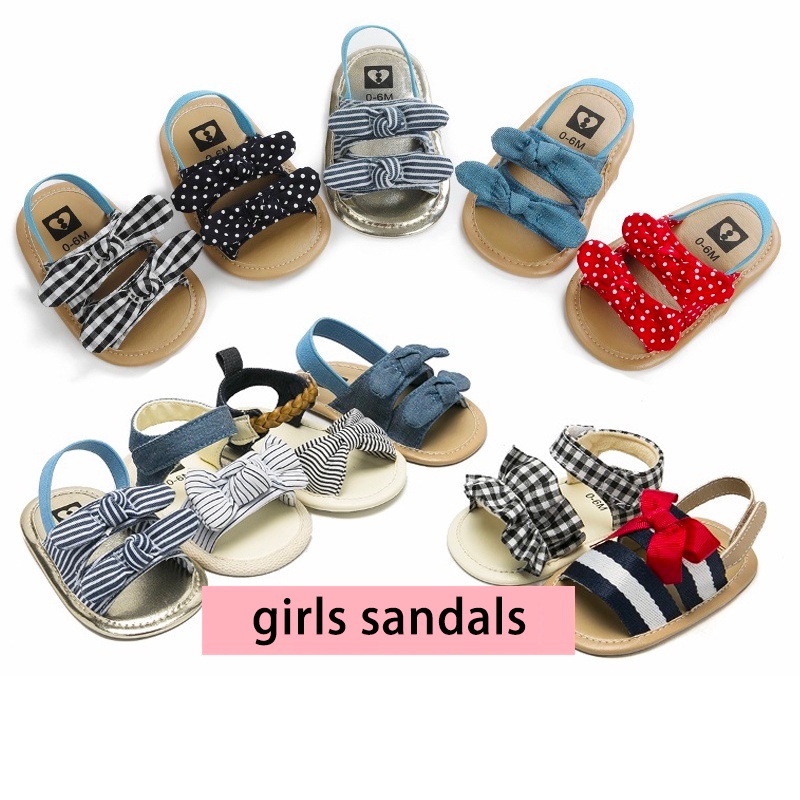 Giày Sandal Đế Mềm Chống Trượt Thoáng Khí Dành Cho Bé Gái 0-1 Tuổi 0968