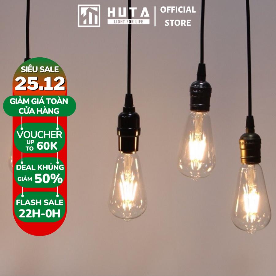 Bóng Đèn Led Trang Trí HUTA Edison ST64 4W Dimmer Điều Chỉnh Độ Sáng, Ánh Sáng Vàng Vintage, Decor Quán Cà Phê, Nhà Hàng