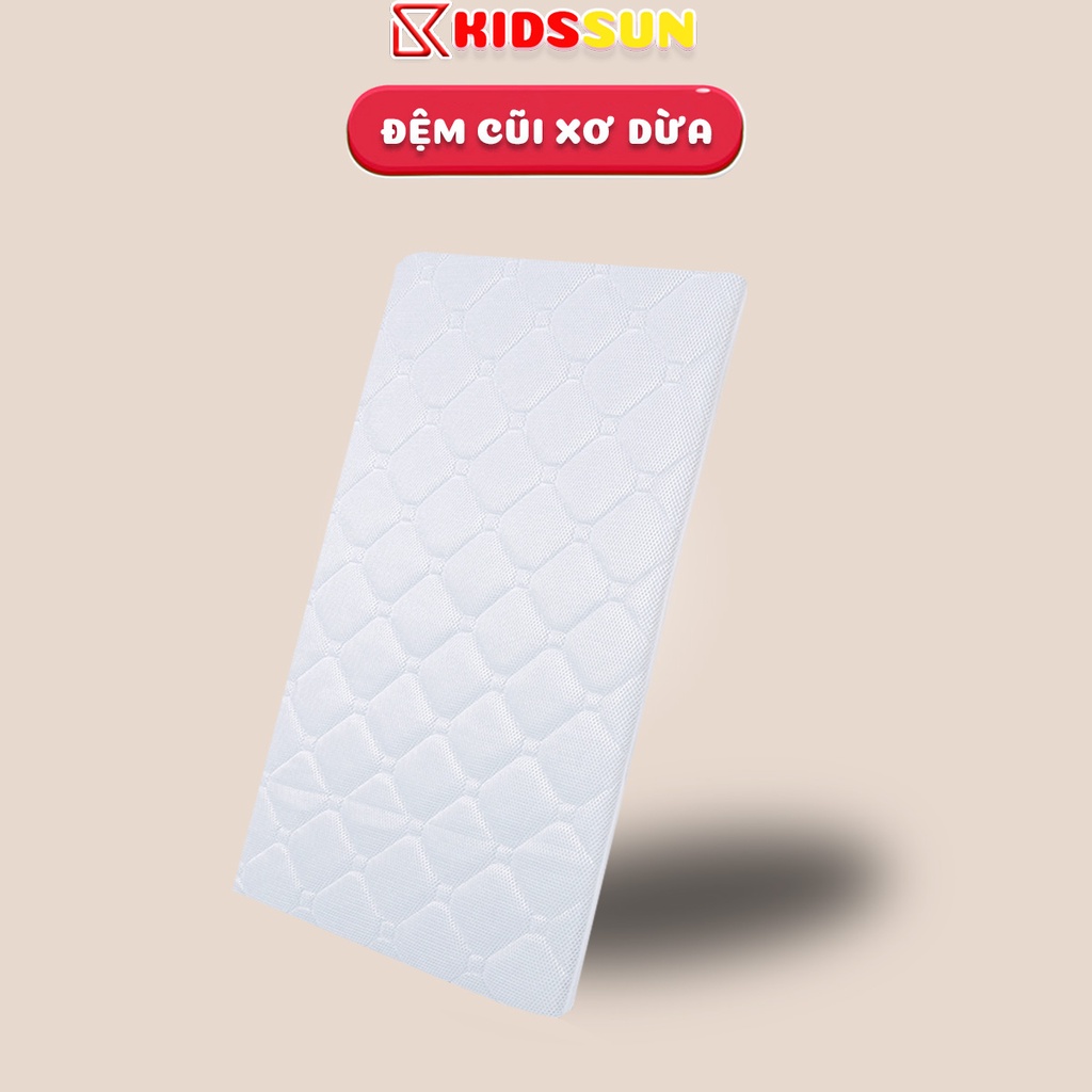 Đệm Xơ Dừa Cao Cấp Kidssun Cho Giường Cũi Đa Năng 6 in 1 Chất Liệu Sơ Dừa 100% Thoáng Mát Chống Vẹo Xương BH 6 Tháng