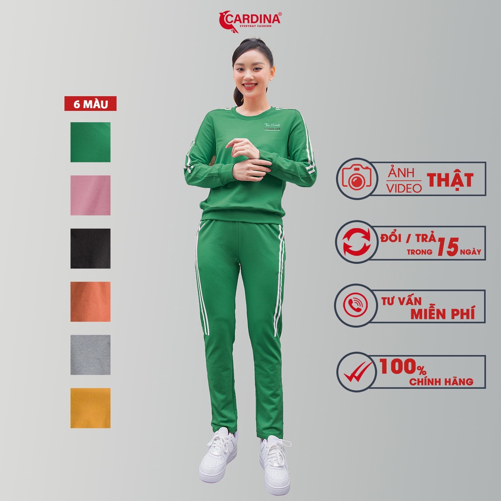 Bộ Đồ Thu Đông Nữ 𝐂𝐀𝐑𝐃𝐈𝐍𝐀 Chất Nỉ Cao Cấp Dáng Thể Thao, Năng Động 2NIF04
