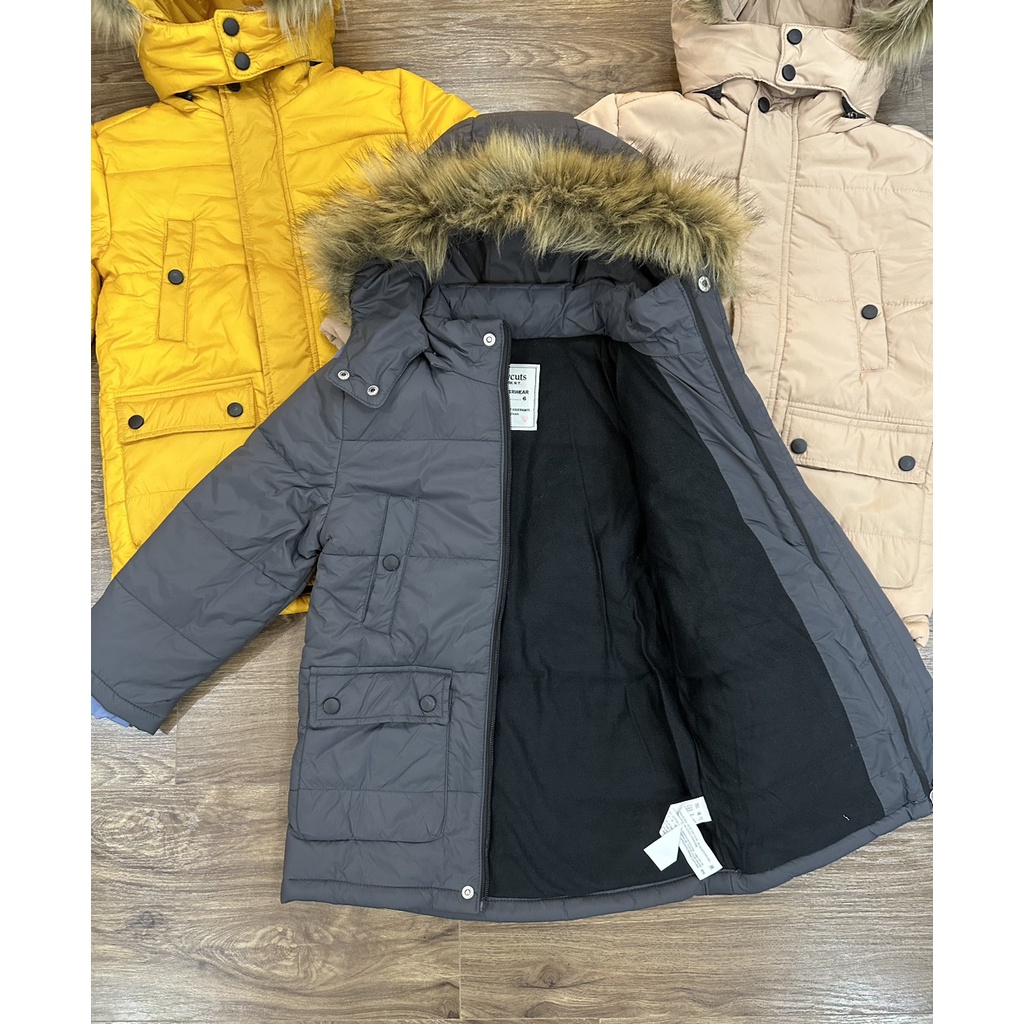 Áo khoác trẻ em, áo khoác phao dáng dài bé trai bé gái hàng xuất khẩu