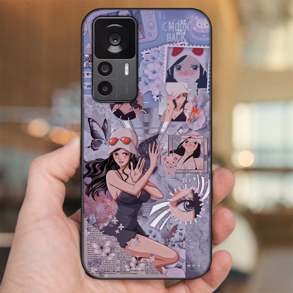 Ốp lưng Xiaomi 12T Pro viền đen in hình Nico Robin One Piece Đảo Hải Tặc