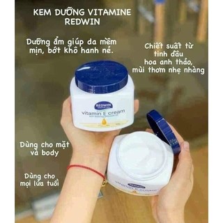Kem dưỡng da vitamin E Redwin Cream (hũ 300gr) Úc