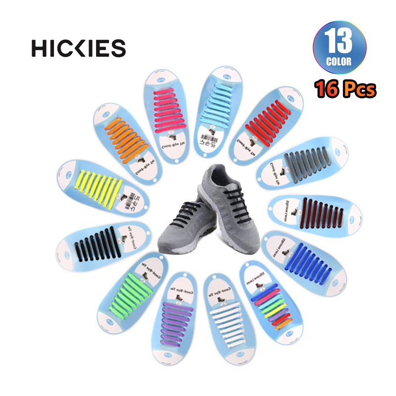 Dây giày đàn hồi cao su thông minh HICKIES LACING SYSTEM set 16 dây GOODBYE TIE