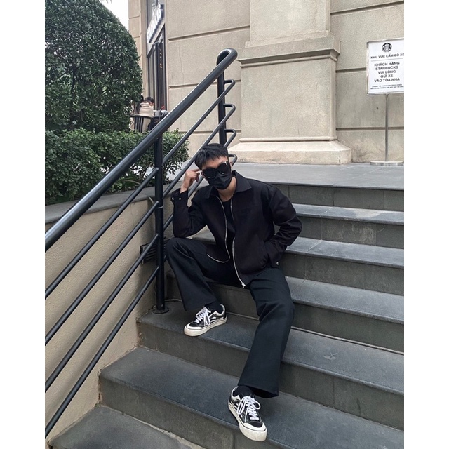 Áo khoác Kaki jacket dáng boxy 4 màu đỏ kem xám đen