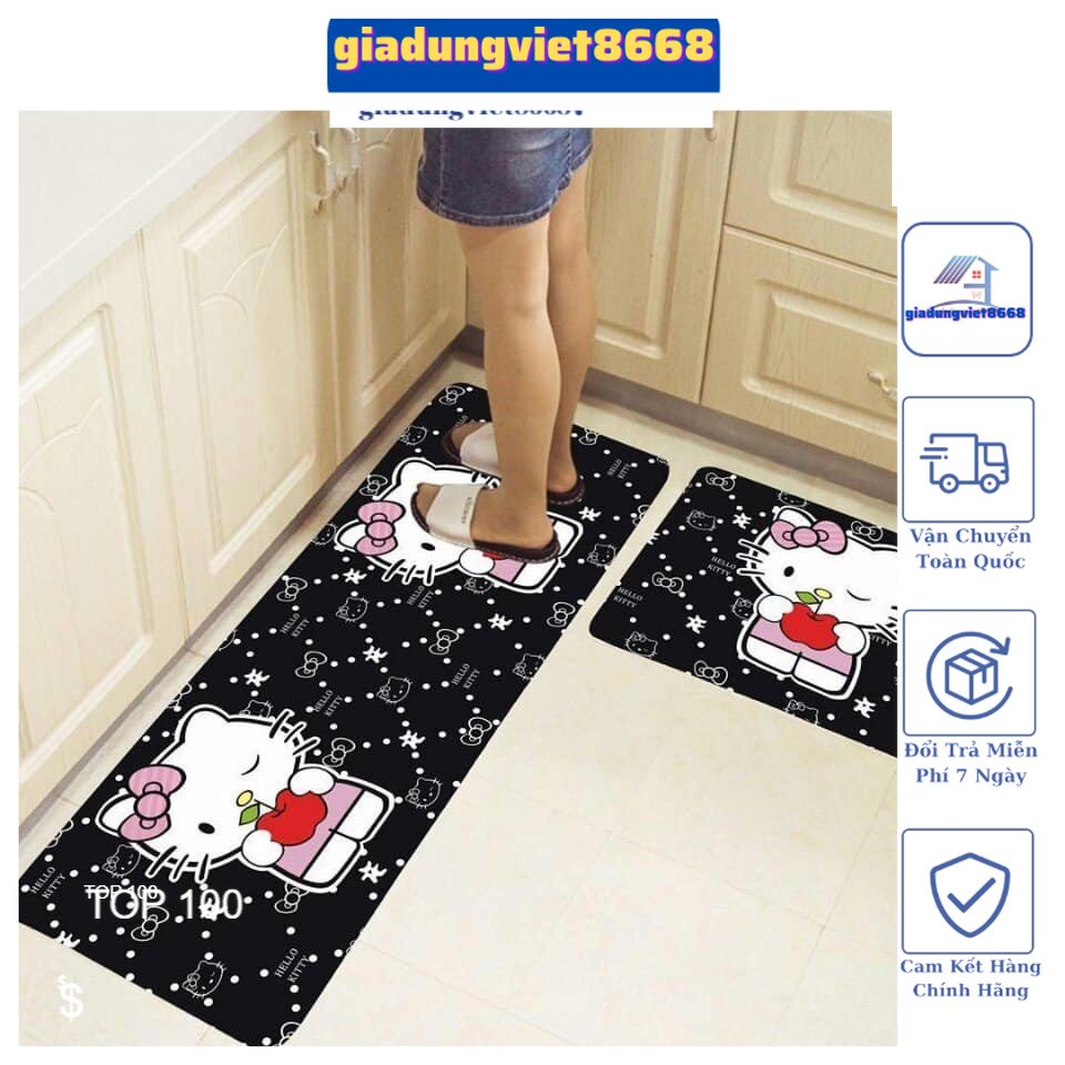 Sét thảm siêu thâm hút nhà bếp - Thảm bếp 3D Set 2cai size (40x60 - 40x120)