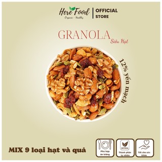 Granona siêu hạt cao cấp mix 9 loại hạt dinh dưỡng không đường-Ngũ cốc hỗ trợ ăn kiêng giảm cân 3 vị đặc biệt gói 500gr