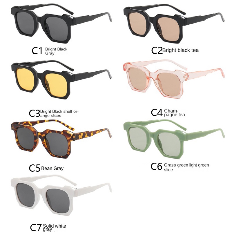 Kính Mát Gọng Vuông Phong Cách Hip Hop Thời Trang Hàn Quốc