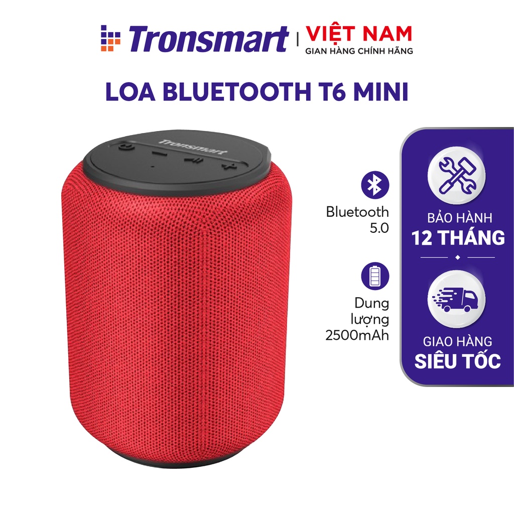 Loa Bluetooth 5.0 Tronsmart Element T6 Mini Chống nước IPX6 - 15W - Hàng chính hãng - Bảo hành 12 tháng