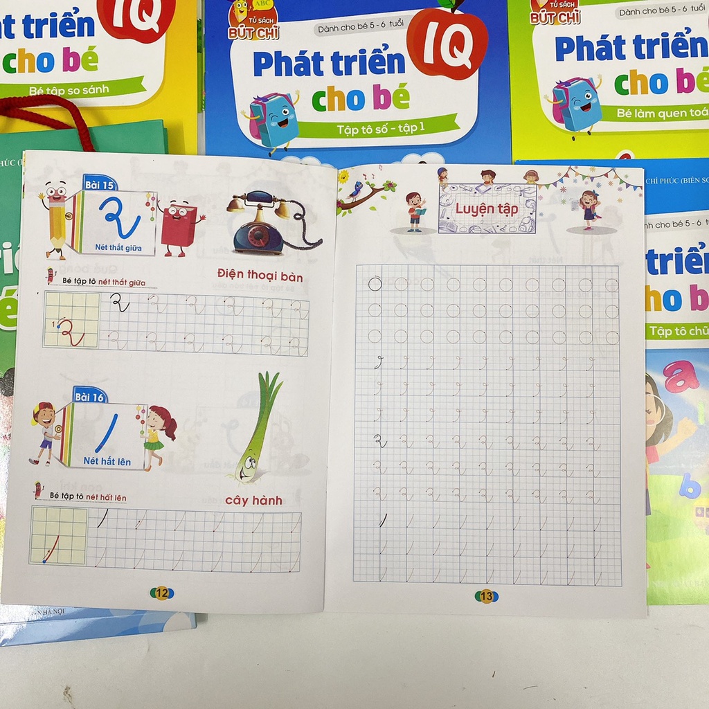 Sách Phát Triển IQ Cho Bé 5 Đến 6 Tuổi (túi 8 cuốn)