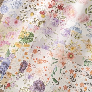 [Kiểu Mới] Set 10 Tờ Giấy Nền Giấy Note Ghi Chú Hoa Lá Nhiều Chủ Đề Màu Sắc Xinh Xắn Cute Vintage Decor Sổ Kraft Thiệp