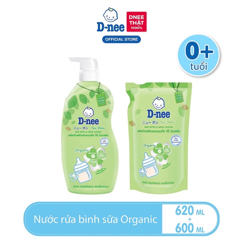 Nước rửa bình sữa Dnee túi 600ml và chai 620ml