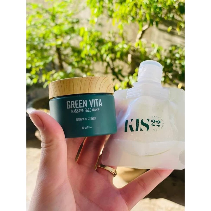 BỘT RỬA MẶT GREEN VITA KIS22, 80G