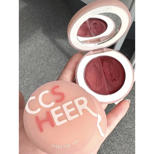 Son kem hũ Ccsheer 2 màu tặng kèm cọ tán son