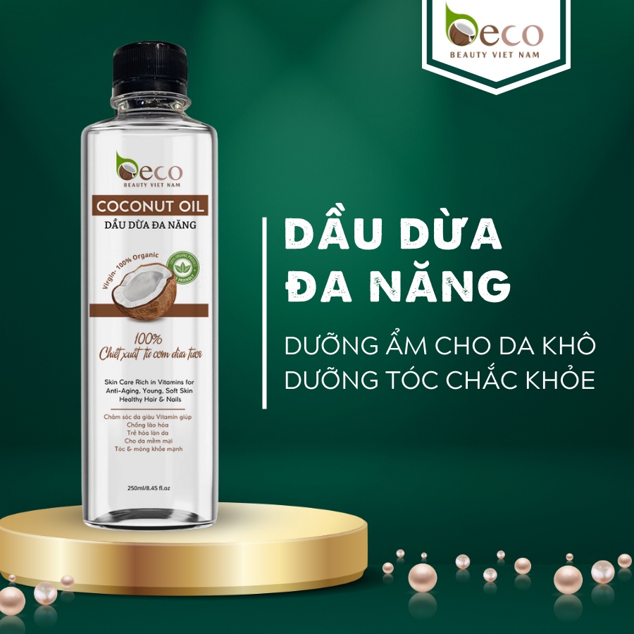 Dầu dừa đa năng Coconut Oil giúp dưỡng ẩm cho da khô, dưỡng tóc, dùng massage mặt và body