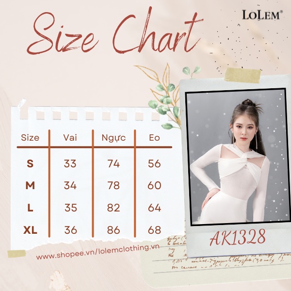 Áo thun tay dài LOLEM AK1328 kiểu xoắn ngực vải cotton nhuyễn co giãn