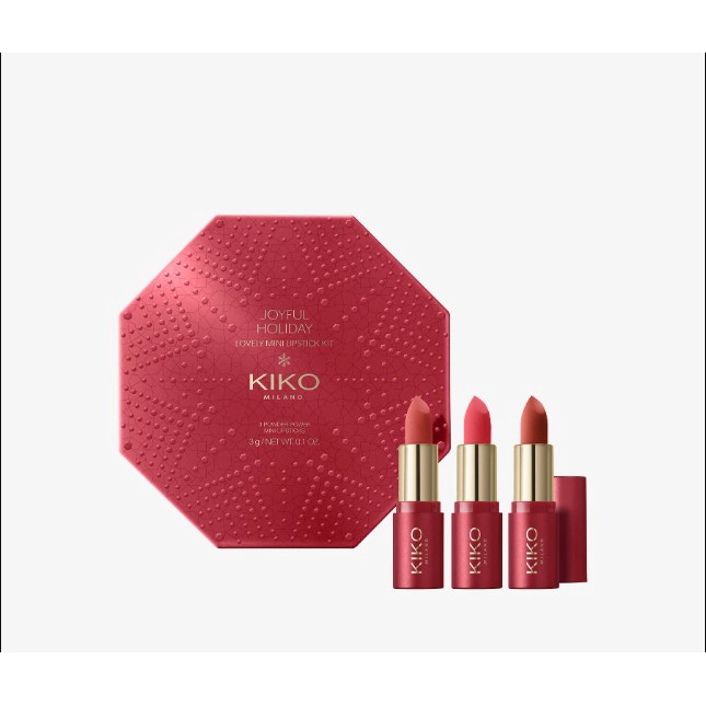 Set 03 son mini KIKO Joyful Holiday Lovely Lipstick
