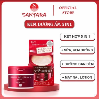 Kem dưỡng ẩm cấp nước 5in1 Aqua Label của Shiseido Nhật dưỡng trắng da ngừa sạm nám
