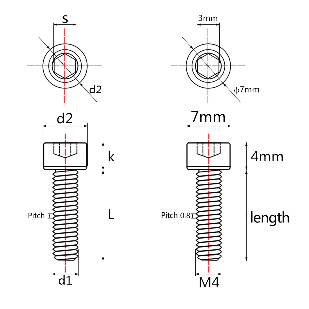 Bu lông lục giác Wanyifa DIN912 bằng titan tiện dụng cho xe đạp M4x10 12 15 20mm