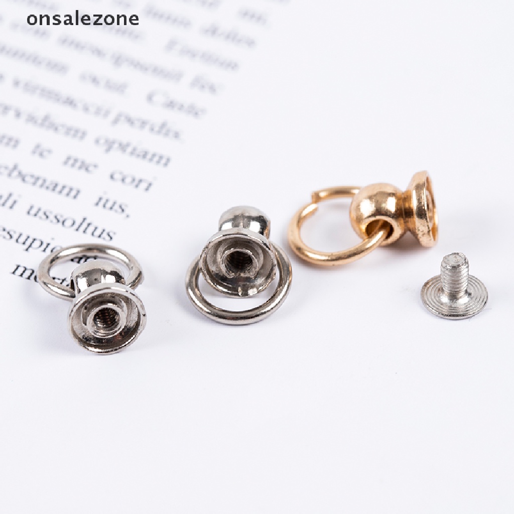 Set 10 Vòng Đinh Tán 8mm Hình Chữ O Bằng Kim Loại Gắn Điện Thoại / Túi Xách