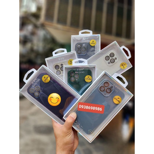 Ốp độ iPhone 14 Pro Max cho iPhone 12 Pro max, 13 Pro max, 14 Pro lưng kính nhám bảo vệ cụm camera RALOTRS