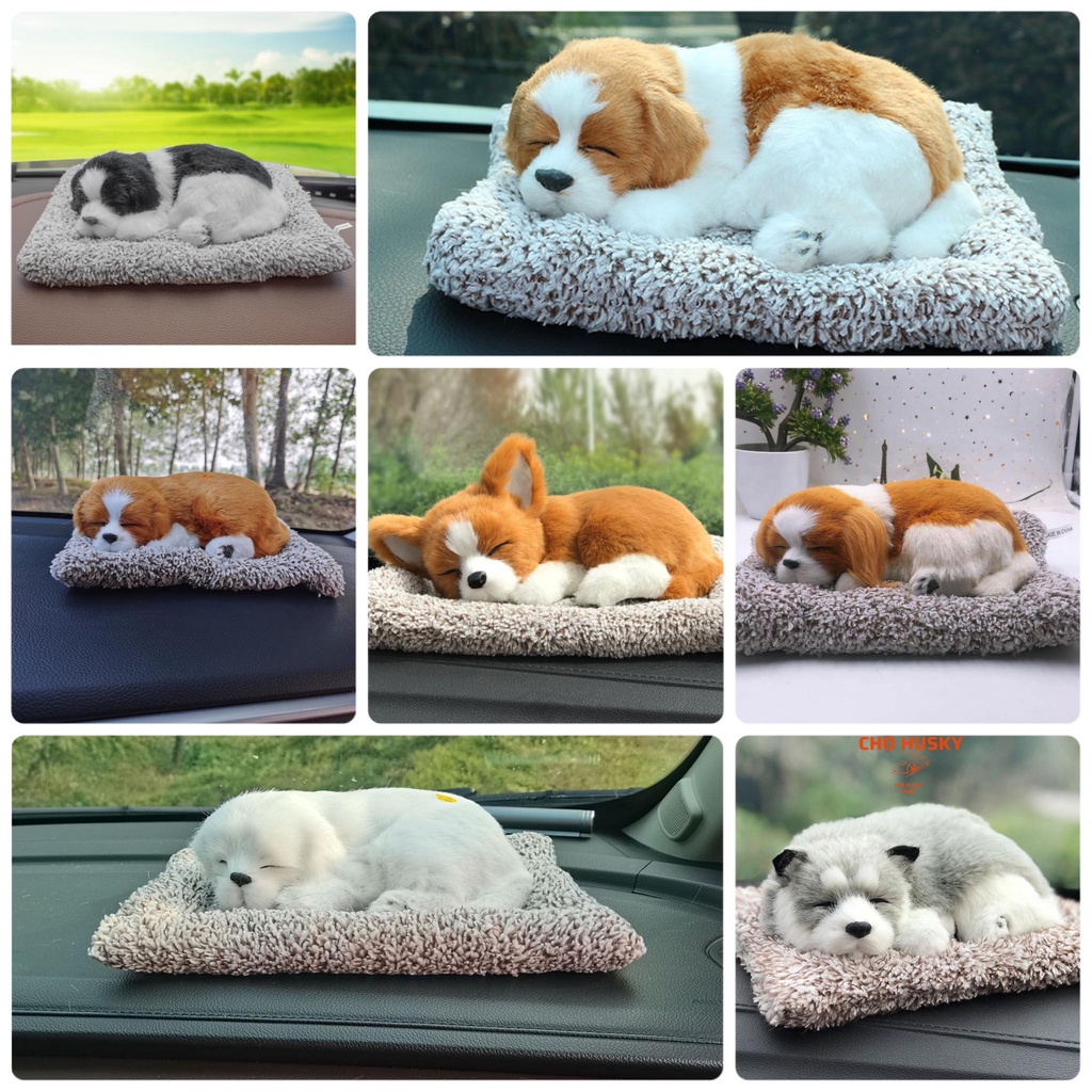 Chó mèo bông chứa than hoạt tính khửi mùi trang trí xe ô tô, phòng ở bàn làm việc, quà tặng trẻ em