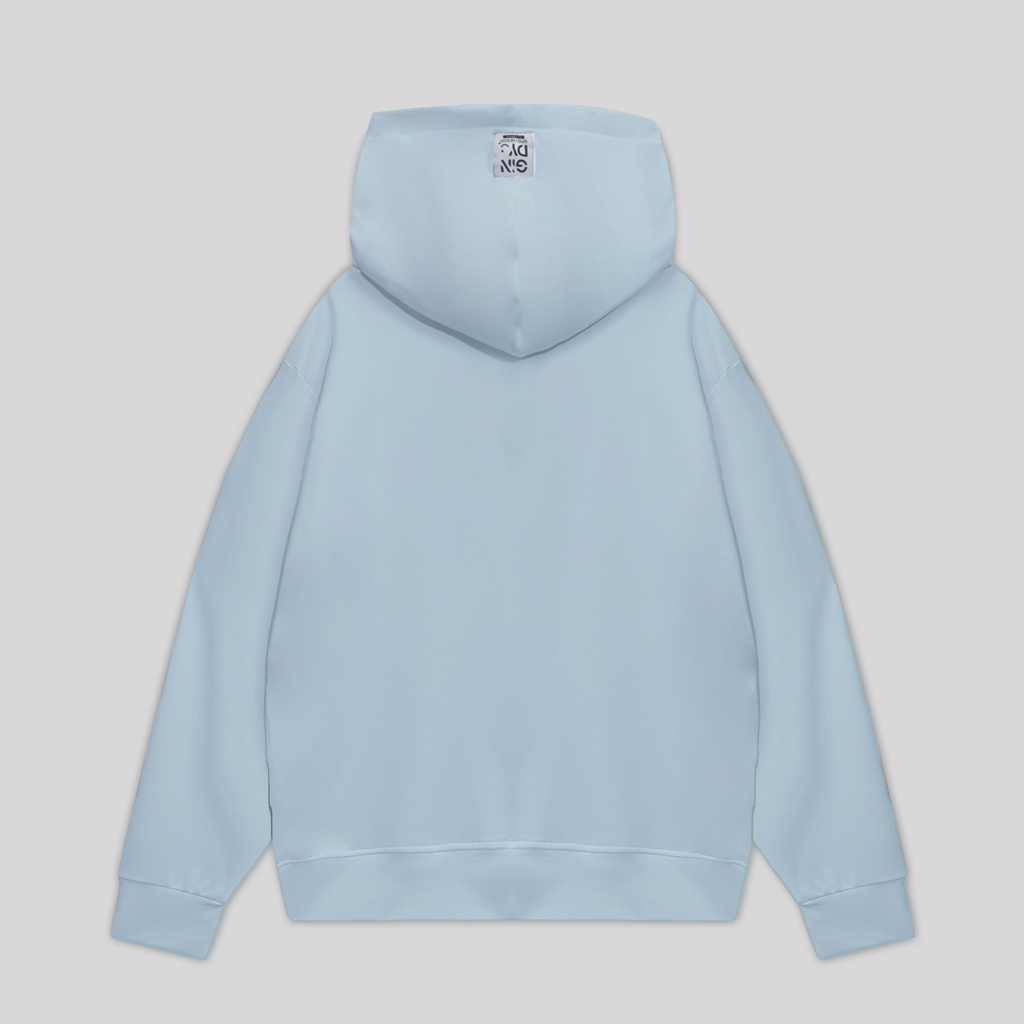 Áo Hoodie GINDY chất nỉ da cá trơn form rộng dài tay unisex màu xanh ulzzang nam nữ đủ size thời trang thu đông A035