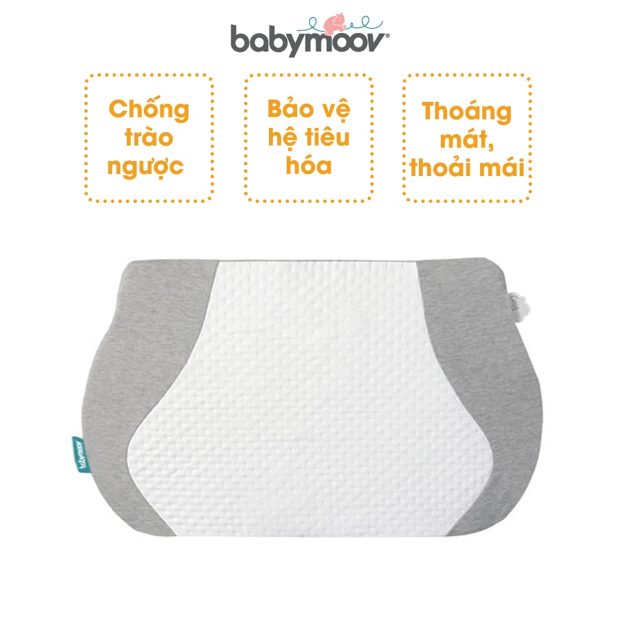 Gối chống trào ngược Babymoov Pháp giảm nôn trớ bảo vệ hệ tiêu hóa của bé