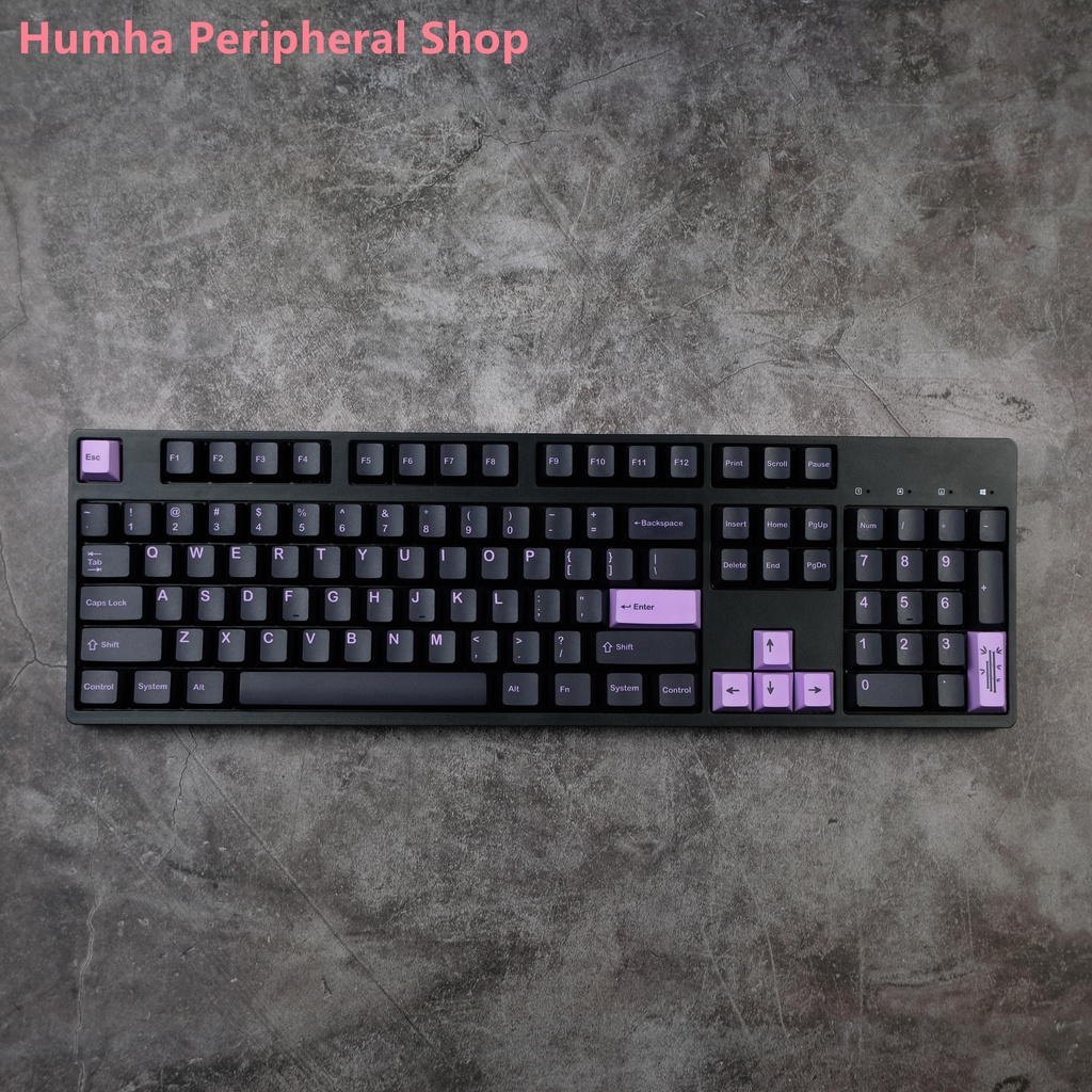 Bàn Phím Cơ Humha Lilac 140 Phím Màu Đen Chất Liệu PBT