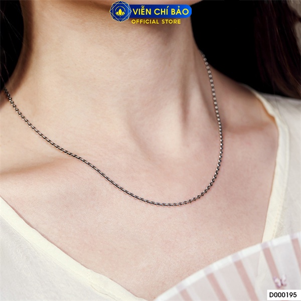 Dây chuyền xoắn basic chất liệu bạc Thái 925 thời trang phụ kiện trang sức nữ Viễn Chí Bảo D000195