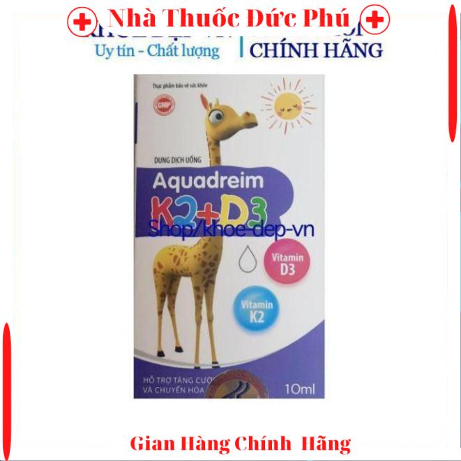 Aquadreim vitamin D3+DHA lọ 10ml bổ sung vitamin D3, cải thiện còi xương, chậm lớn cho bé từ 1 tháng tuổi. h h b .