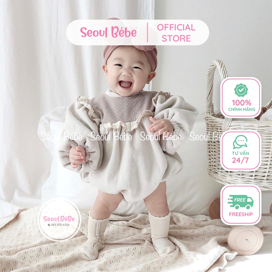 Bodysuit chấm bi Dot cho bé 6-13kg hãng Bebeholic thu đông
