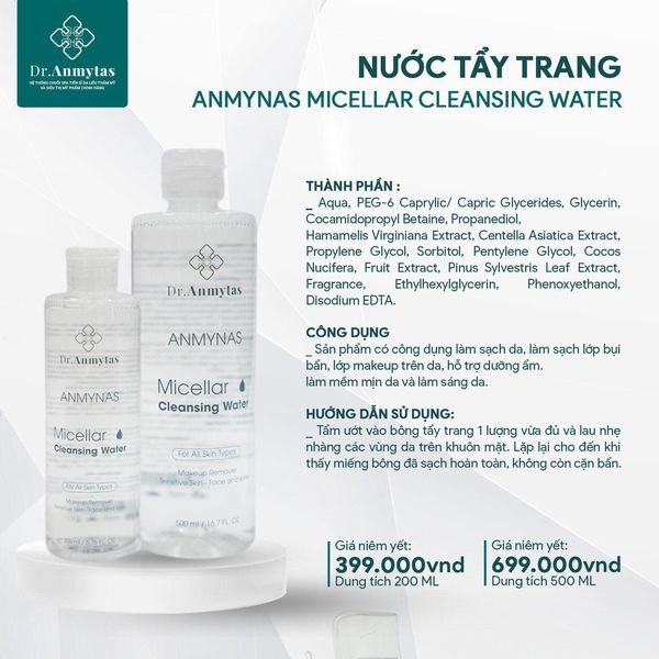 Nước Tẩy Trang Dr Anmytas