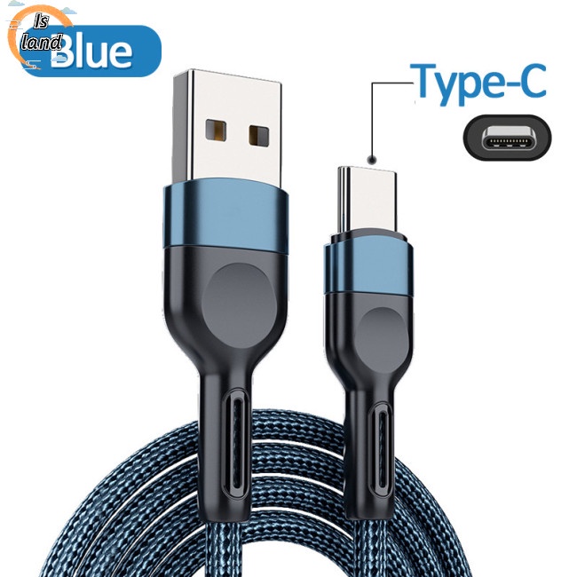 Dây Cáp Sạc Dữ Liệu Micro Type-c 5a Dài 1 / 2M Bằng Nylon Bện Linh Hoạt