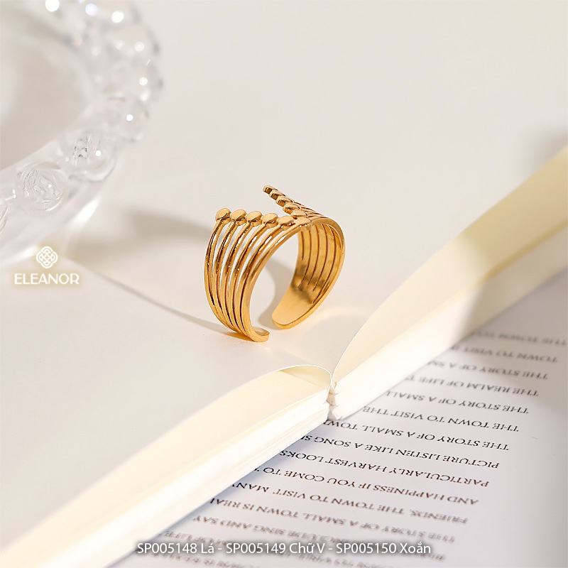 Nhẫn nữ hở Eleanor Accessories nhiều họa tiết phụ kiện trang sức 5148