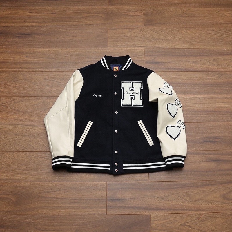 [Duck-Order] Áo Varsity Jacket Human Made Bản cao cấp Unisex