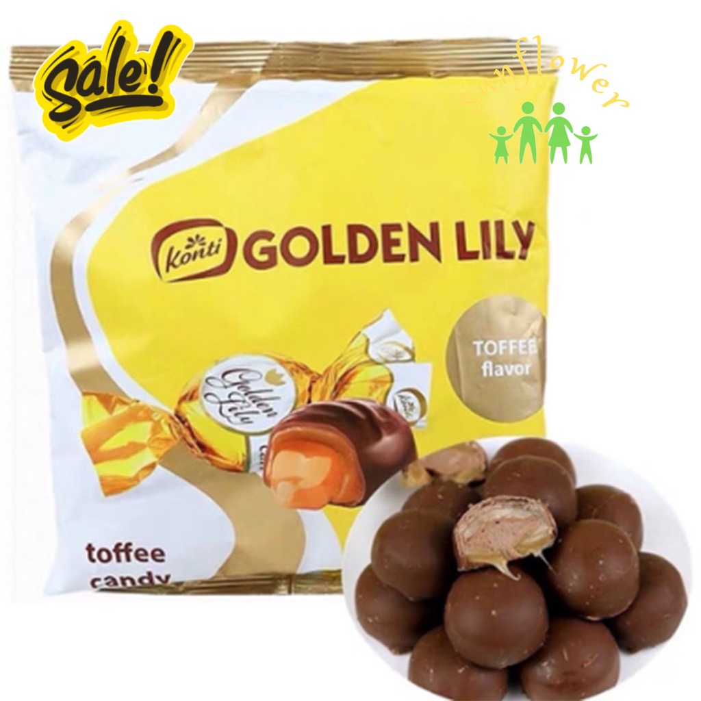 Kẹo Socola Bông Huệ Vàng Konti Golden Lily 500g của Nga