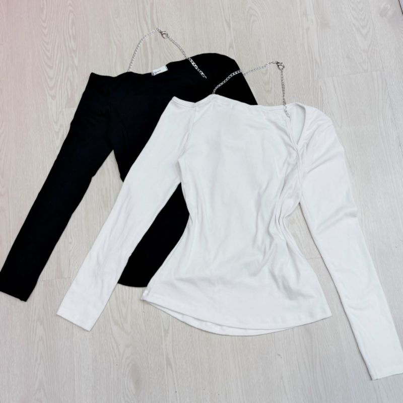 Áo phối xích tay dài thun borip đẹp