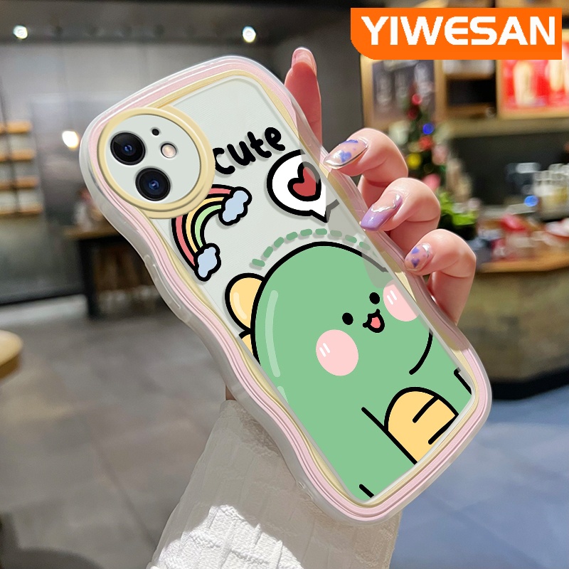 Ốp Điện Thoại Viền Gợn Sóng Hình Khủng Long Cho OPPO A74 4G A95 4G F19 F19S Reno 6 Lite