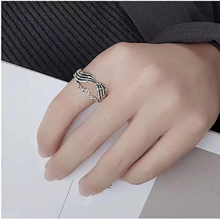 Nhẫn Thép Không Gỉ Hình Đầu Lâu Phong Cách punk hip hop Sáng Tạo Cho Nam Và Nữ