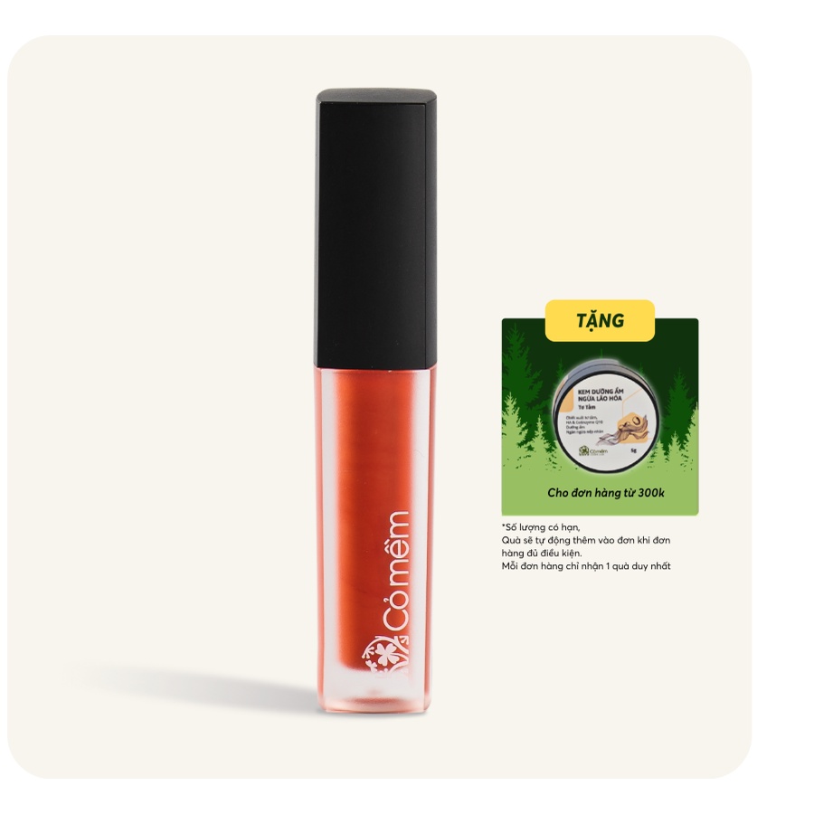 Son Kem Nhung Lì Mượt Không Silicone Cỏ Mềm Màu Đẹp An Toàn Từ Thiên Nhiên 3ml