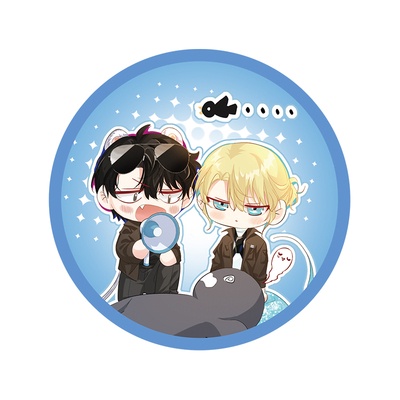 Huy hiệu IN HÌNH NHÂN NGƯ HÃM LẠC BL manhua chibi xinh xắn