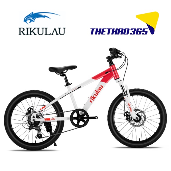 Xe đạp trẻ em RIKULAU U20 bánh 20 inch, phuộc lò xo êm ái, thiết kế thể thao