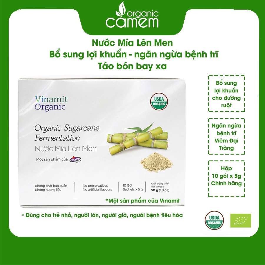 Nước Mía Lên Men Vinamit- Bổ sung lợi khuẩn cho đường ruột - ngăn ngừa táo bón